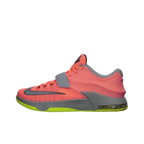 Nike KD 7 35 000 Degrees Амортизация Противоскользящий Легкий Низкий Топ Баскетбольные Кроссовки для Игры Мужской Серый Розовый