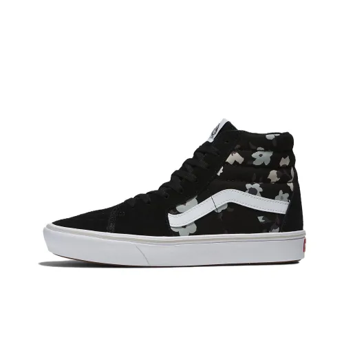 Vans Comfycush SK8 HI Устойчивые к истиранию Дышащие Высокие Кроссовки для скейтбординга Унисекс Черный Белый