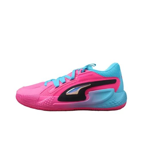 PUMA Court Rider 1,0 Баскетбольные кроссовки Низкий топ Розовый Синий Мужской