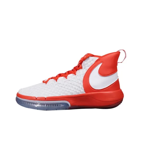 nike AlphaDunk TB Promo Шокабойеры Противоскользящие Устойчивые к истиранию MID Баскетбольные кроссовки Унисекс Белый Оранжевый