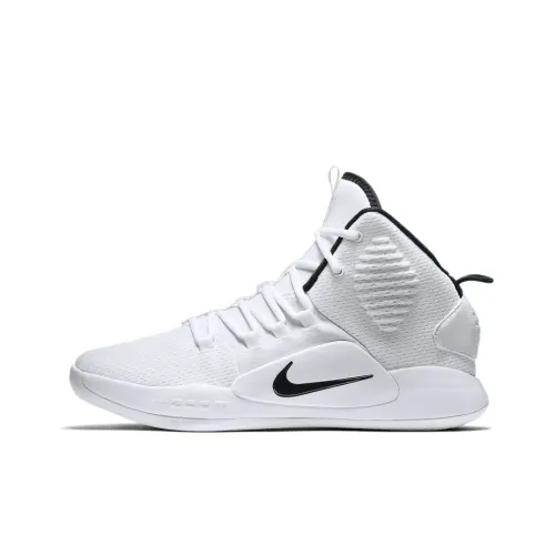 nike Hyperdunk X Амортизаторы Shock противоскользящий дышащий баскетбольные кроссовки MID мужской белый черный