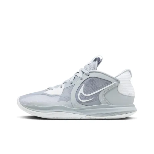 Nike Kyrie 5 Slip-resistant Abrasion-resistant Low-top Баскетбольные кроссовки Мужские Серый Белый