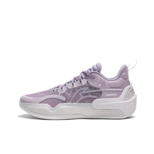 LiNing YuShuai 16 V2 Амортизаторы Slip-resistant устойчивые к истиранию Низкий топ Баскетбольные кроссовки Мужские Фиолетовые