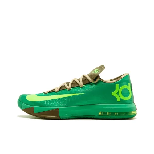 Nike KD 6 Нескользящий Легкий Низкий Топ Баскетбольные Кроссовки для Игры Мужской Бамбук Зеленый
