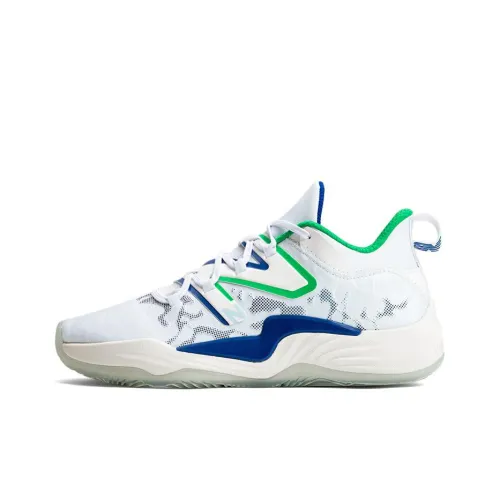 New Balance совместный бренд 2WY MID Топ Баскетбольные кроссовки Унисекс Белый синий зеленый