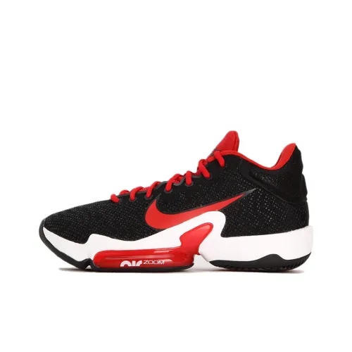 Nike Zoom Rize 2 EP Амортизаторы Slip-resistant MID Баскетбольные кроссовки для игры Unisex Черный Красный