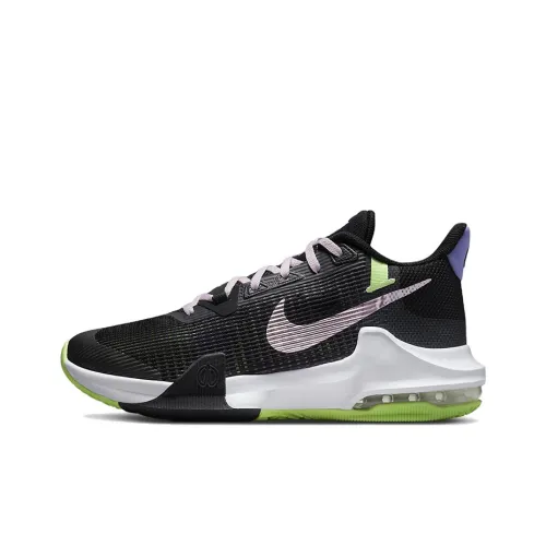 Nike Air Max Impact 3 Low Топ Баскетбольные кроссовки Мужской Черный Розовый Зеленый