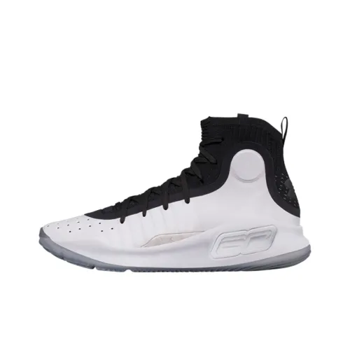 Under Armour Curry 4 Curry 4 High Топ Баскетбольные кроссовки для игры Мужской Черный белый