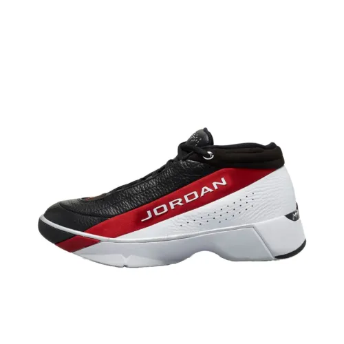 Джордан Team 1 SHOWCASE Амортизация Устойчивость к истиранию Поддержка MID Баскетбольные кроссовки Унисекс Черный Красный