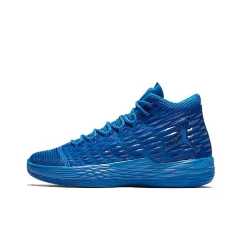 Jordan Melo M13 Амортизаторы Slip-resistant устойчивые к истиранию MID Баскетбольные кроссовки Мужские Blue