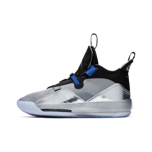 Jordan Air Jordan 33 All Star High Топ Баскетбольные кроссовки для игры Мужской Серебряный