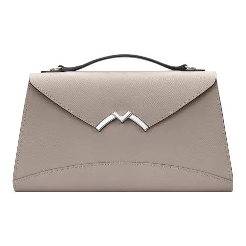 Moynat Carat Телячья кожа Одно плечо Через плечо Клатч Женский Серый