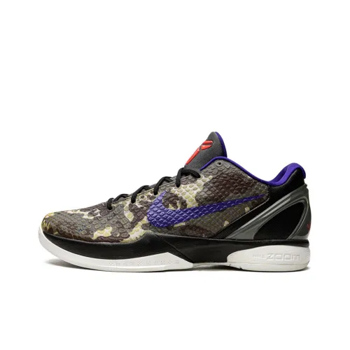 Nike Zoom Kobe 6 Urban CAMO Anti-slip Lightweight Low-top Баскетбольные кроссовки для игры Мужской Серый