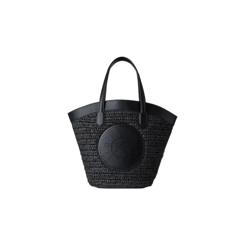 KARL LAGERFELD Рафия Тоут Сумка Сумка для покупок Сумка на плечо Сумка среднего размера Женская Черная