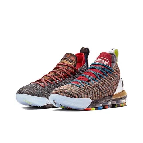 Nike Lebron 16 What The Нескользящий Легкий Низкий Топ Баскетбольные Кроссовки для Игры Мужской Черный Многоцветный