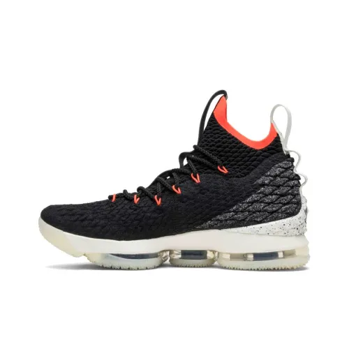 Nike Lebron 15 Черный Яркий Малиновый Высокий Топ Баскетбольные Кроссовки для Игры Мужской Черный Красный