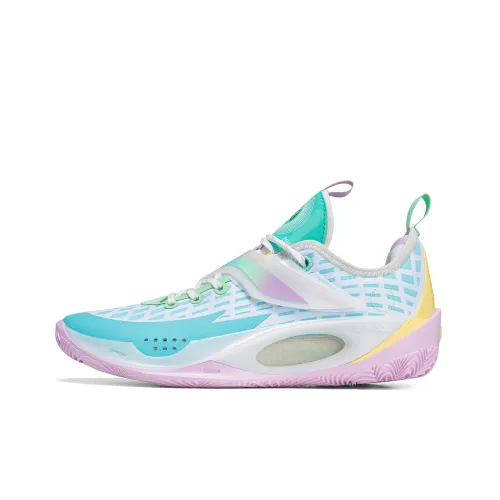 LiNing Wade 808 2 Противоскользящие Устойчивые к износу Низкий Топ Баскетбольные Кроссовки Мужские Белый Синий