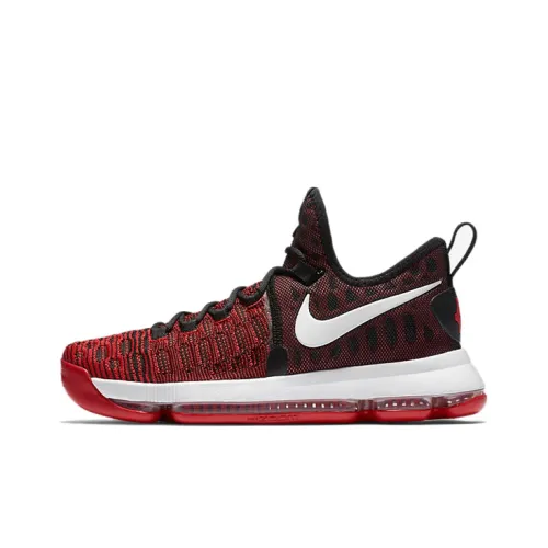 Nike KD 9 Твердый Work Non Slip Легкий Низкий Топ Баскетбольные кроссовки для игры Мужской Красный Черный