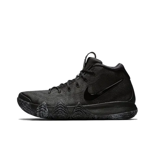 Nike Kyrie 4 Non Slip Легкий MID Баскетбольные кроссовки для игры Мужской Черный Азиатская версия