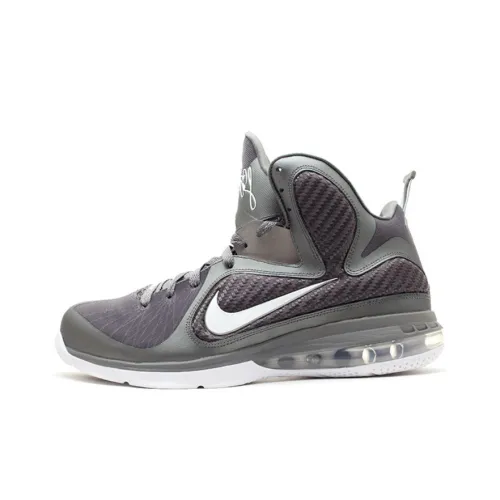 Nike Lebron 9 Cool GREY Anti-slip Lightweight MID Баскетбольные кроссовки для игры Мужской Серый