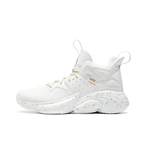 ANTA Explore 1 Амортизирующие подошва противоскользящие устойчивые к истиранию MID Топ Баскетбольные кроссовки Мужские Белые