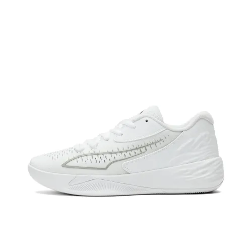PUMA Stewie 1 Team Slip-Resistant Abrasion-Resistant Low-Top Баскетбольные кроссовки Унисекс Белый