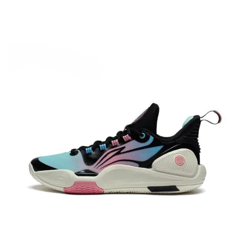 LINING Speed 9 Амортизаторы Slip-Resistant Abrasion-Resistant Низкий Топ Баскетбольные кроссовки Мужские Синий Черный