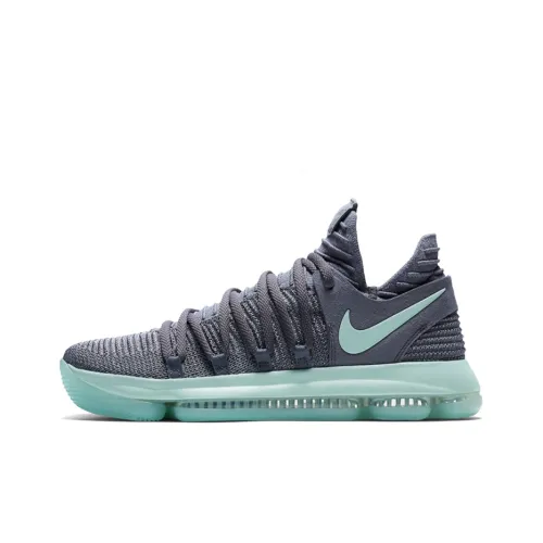 Nike KD 10 Zoom EP Shock Absorbers Slip-Resistant Low-Top Баскетбольные Кроссовки Мужские Мятно-Зеленые Азиатская Версия