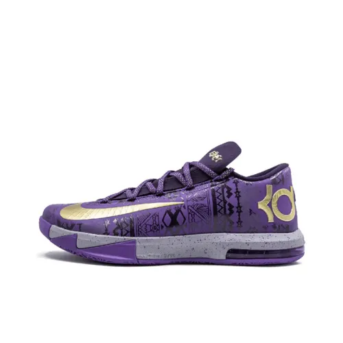 Nike KD 6 BHM Нескользящий Легкий Низкий Топ Баскетбольные Кроссовки Мужские Фиолетовые