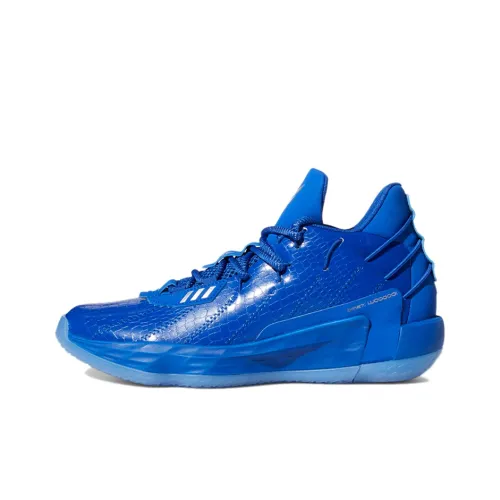 Adidas Dame 7 Устойчивые к истиранию MID Баскетбольные кроссовки Унисекс Синий