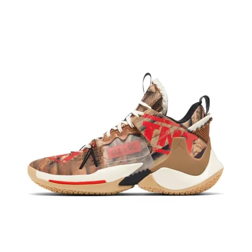 Джордан Why Not Zer0,2 SE 'CRASH BANDICOOT' TNT Амортизация MID Топ Баскетбольные кроссовки для игры Унисекс Коричневый