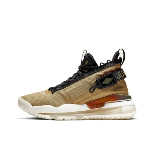 Джордан Proto Max 720 MID Топ Баскетбольные кроссовки Мужской Черный Золотой