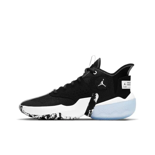 Jordan Jumpman Diamond 2 Амортизаторы Slip-resistant Abrasion-resistant MID Баскетбольные кроссовки Unisex Черный Белый