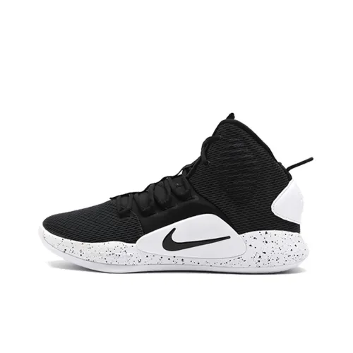 Nike Hyperdunk X Легкий Высокий Топ Баскетбольные Кроссовки для Игры Мужской Черный Белый
