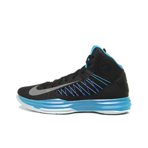 nike Hyperdunk LUNAR Леброн Джеймс Черный Синий Нескользящий Легкий MID Топ Баскетбольные кроссовки для игры Мужской Синий Черный