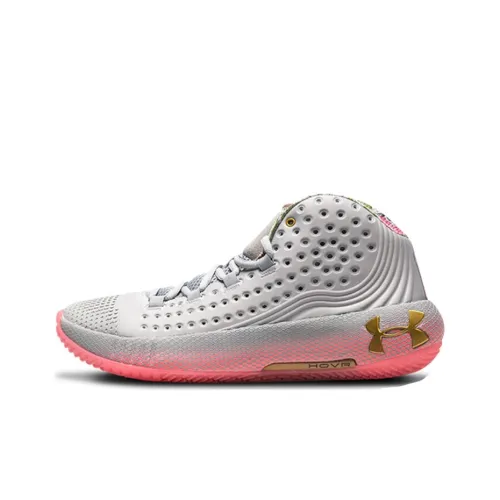 Under Armour HOVR Havoc 2 Амортизирующие Бейсбольные Кроссовки для Игры Мужские Серебристо-Розовые