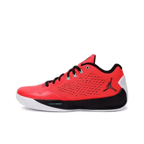 Jordan Air Джордан Rising Hi Low X Shock Absorbers Нижняя юбка Устойчивая к истиранию Низкий топ Баскетбольные кроссовки Мужской Красный