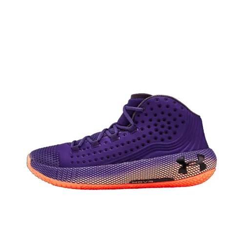 Under Armour HOVR Havoc 2 Нескользящий Легкий MID Баскетбольные кроссовки для игры Мужской Фиолетовый