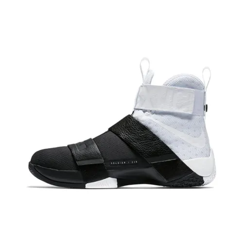 Nike Zoom Soldier 10 Pinnacle Нескользящий Легкий Высокий Топ Баскетбольные Кроссовки для Игры Мужской Черный Белый
