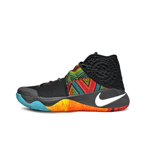 Nike Kyrie 2 BHM Черный Месяц Истории Non Slip Легкий MID Баскетбольные кроссовки для игры Мужской Черный 2016