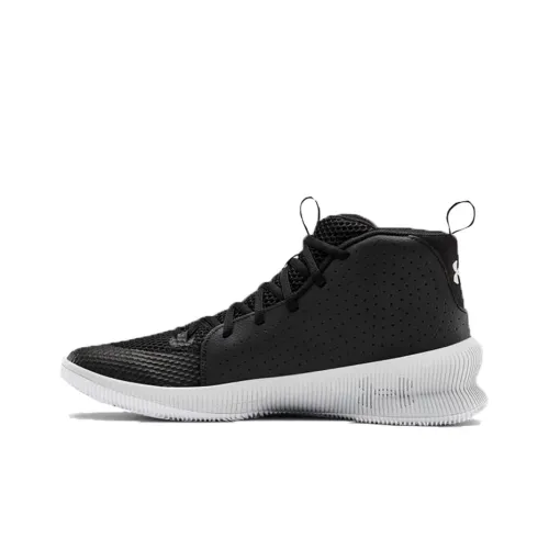 Under Armour Jet Shock Absorbers Slip-Resistant High Top Баскетбольные Кроссовки для Игры Мужские Черные