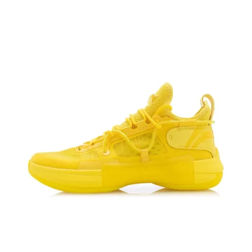 LINING Blitz 6 Premium Устойчивый к истиранию Дышащий MID Топ Баскетбольные кроссовки Мужской Ананас Желтый