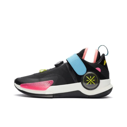 LINING Wade Fission 7 V2 Амортизация Низкий Топ Баскетбольные Кроссовки Мужские Черный Синий Розовый