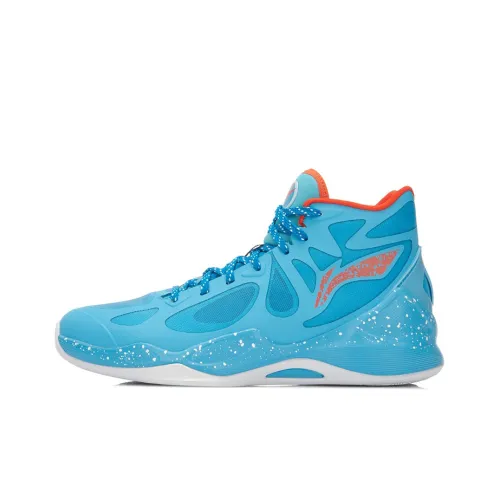 Подкладка SONIC 4 противоскользящая устойчивая к истиранию амортизация поддержка высокие баскетбольные кроссовки унисекс синий оранжевый