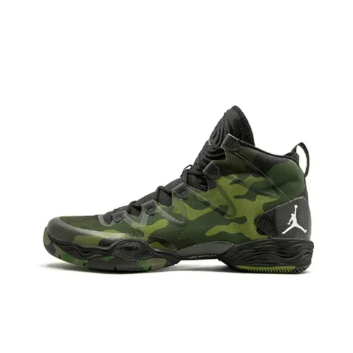 Jordan Air Джордан 28 SE Зеленый CAMO Дышащий и Легкий MID Топ Баскетбольные кроссовки для игры Мужской Черный Зеленый