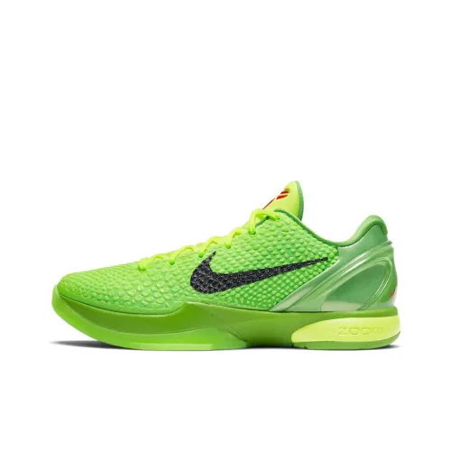 Nike Zoom Kobe 6 Low Топ Воздух Zoom Баскетбольные кроссовки для игры Унисекс Неоновый зеленый