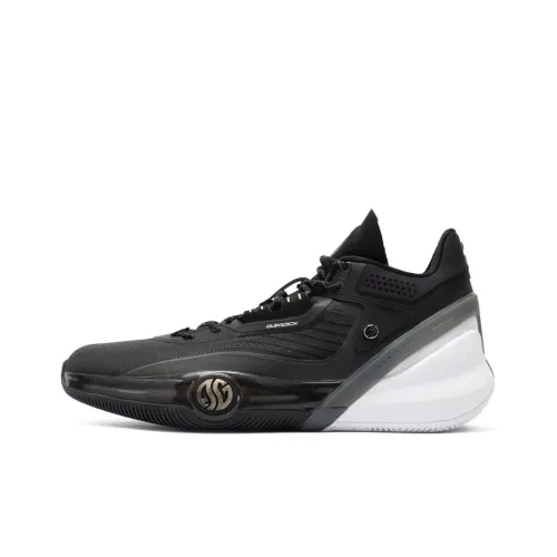 361° AG3 Aaron Gordon 3 Амортизация Износостойкий MID Топ Баскетбольные кроссовки для игры Мужской Обсидиан Черный