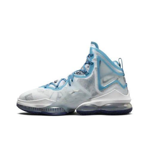 Nike Lebron 19 High Топ Баскетбольные кроссовки для игры Унисекс Серебристо-серый Азиатская версия