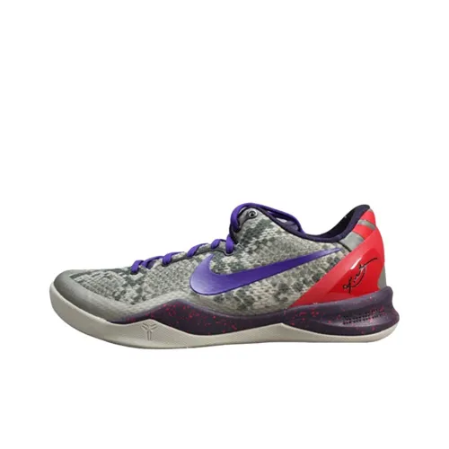 Nike Kobe 8 Zoom Нескользящий Легкий Низкий Топ Баскетбольные Кроссовки Мужские Серые