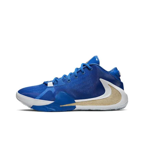 Nike Freak 1 Zoom 'Greece' Буква Bro Греческая команда MID Баскетбольная обувь для игры Мужская Синяя Белая